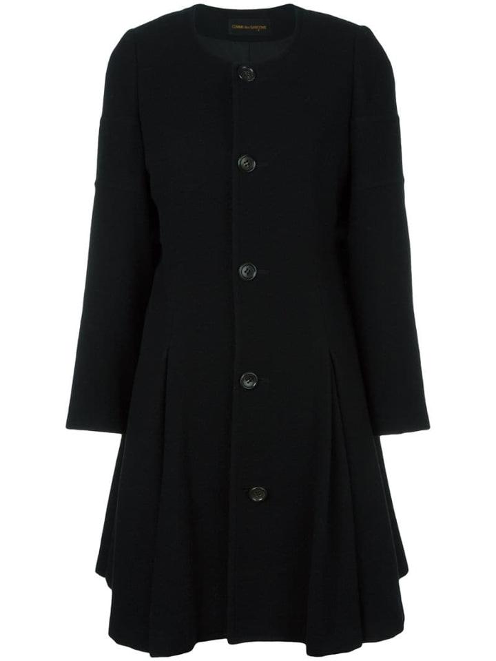 Comme Des Garçons Pre-owned Collarless Flare Coat - Black
