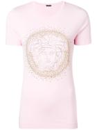 Versace Crystal-embellished Medusa T-shirt - Pink