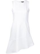 Loveless - Sleeveless Asymmetric Dress - Women - Cotton/nylon/polyurethane - 34, White, Cotton/nylon/polyurethane
