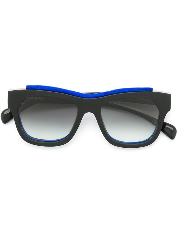 Marsèll Leather Detail Sunglasses - Black