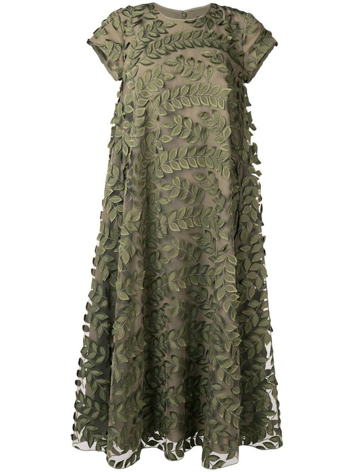 Steffen Schraut Appliqué Detail Midi Dress - Green