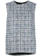 Lanvin Tweed Top, Women's, Size: 40, Blue, Cotton/polyester/viscose/silk