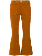 See By Chloé Cropped Corduroy Trousers - Yellow & Orange