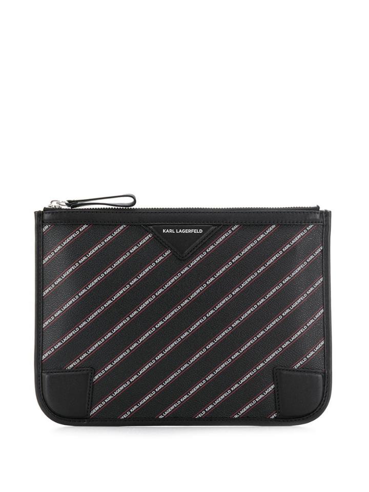 Karl Lagerfeld Logo Motif Clutch - Black