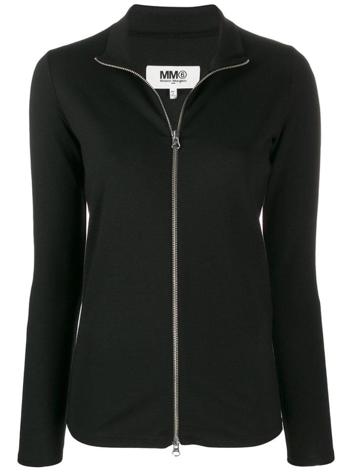 Mm6 Maison Margiela Zip Front Jacket - Black