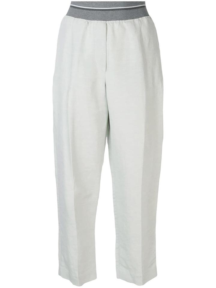 Fabiana Filippi Ribbed Waist Cigarette Pants - Grey