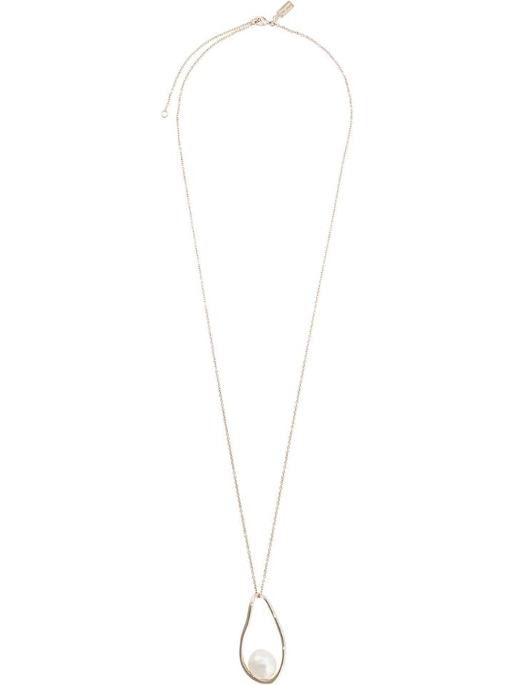 Salvatore Ferragamo Pearl Pendant Necklace - Gold