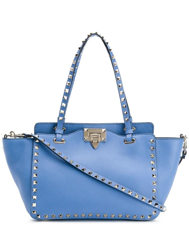 Valentino Valentino Garavani Rockstud Small Tote - Blue