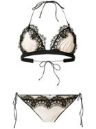 Oseree Lace Insert Bikini - Nude & Neutrals