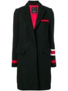 Pinko Colour-block Fitted Coat - Black