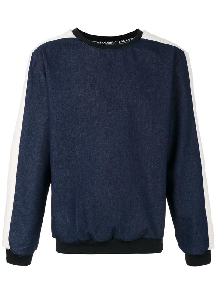 Andrea Crews Denim Sweatshirt - Blue
