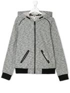 Karl Lagerfeld Kids Teen Zip Up Hoodie - Grey