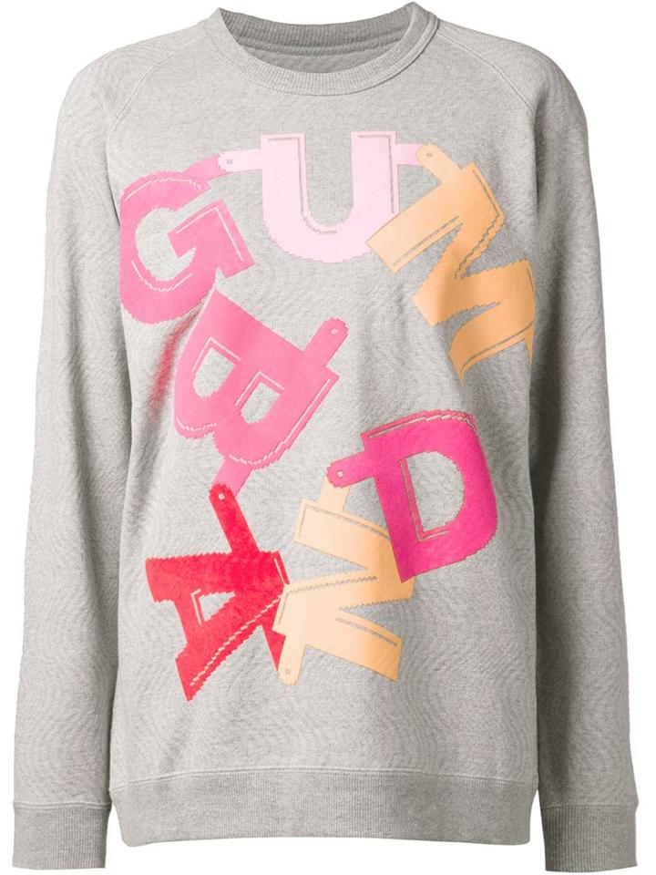 Julien David Printed Sweatshirt, Women's, Size: Medium, Grey, Cotton