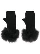 Lorena Antoniazzi Cashmere Fingerless Gloves - Black