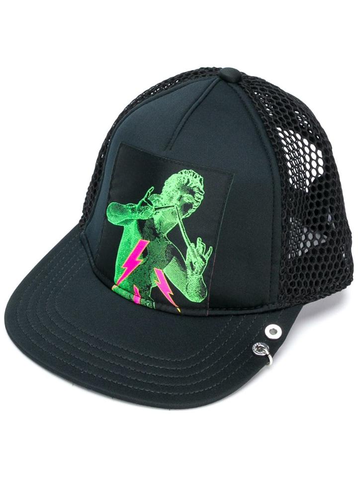 Diesel Front Printed Cap - Black