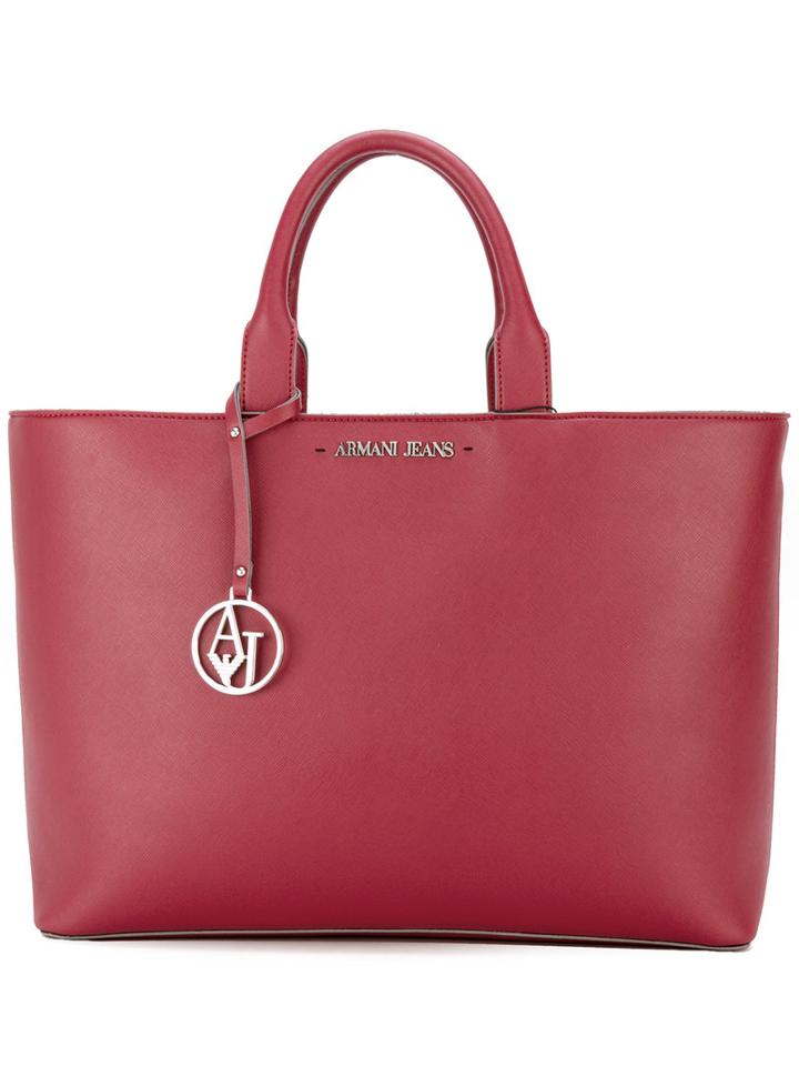 Armani Jeans Top Handles Tote Bag, Women's, Red, Polyester/pvc