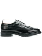 Thom Browne Shiny Leather Longwing Brogue - Black