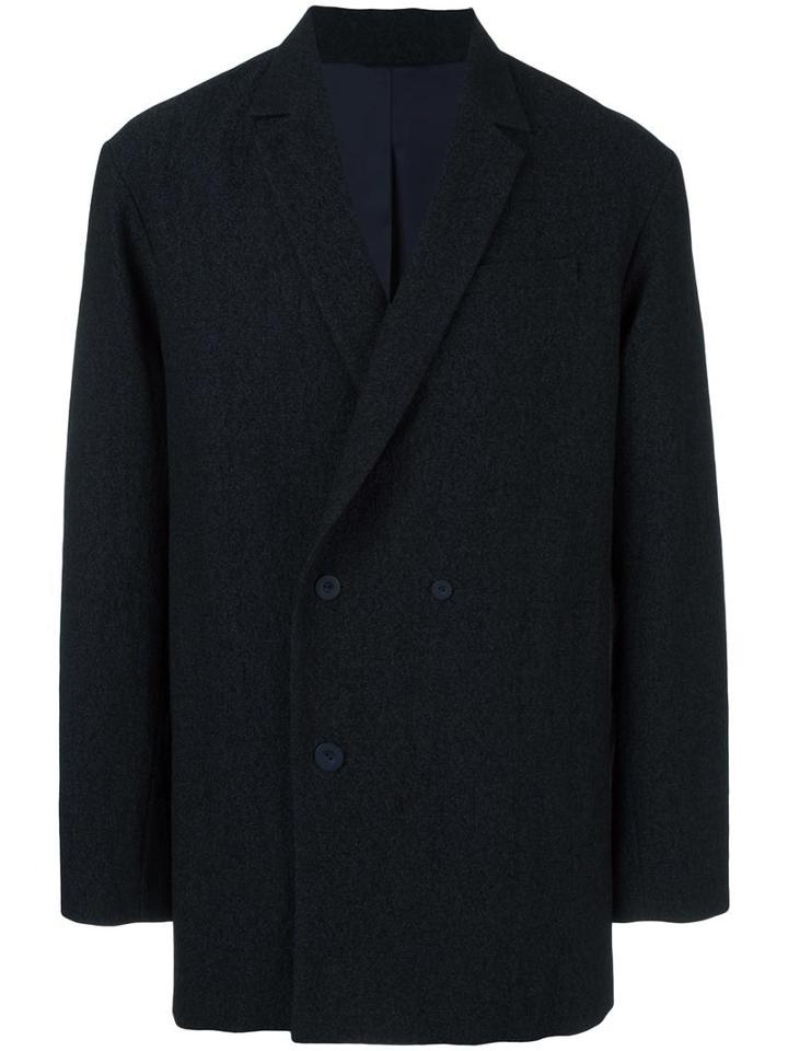 Qasimi Double Breasted Blazer, Men's, Size: Small, Blue, Cupro/cotton/wool/spandex/elastane