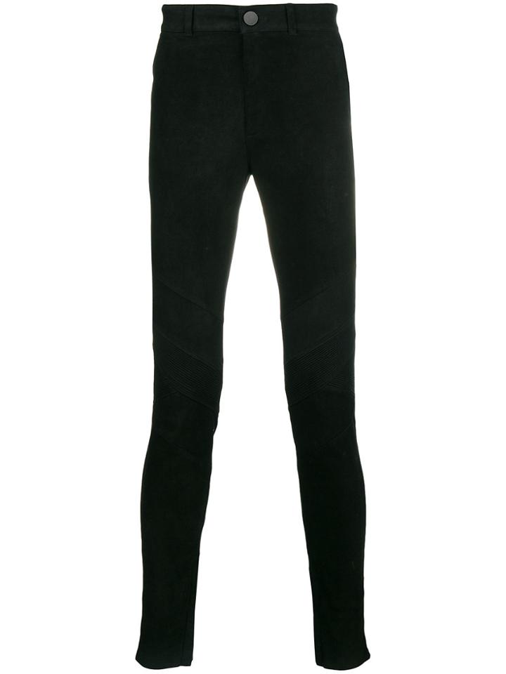 Forcerepublik Slim Biker Trousers - Black