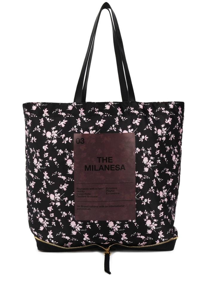 No21 The Milanesa Floral Tote - Black
