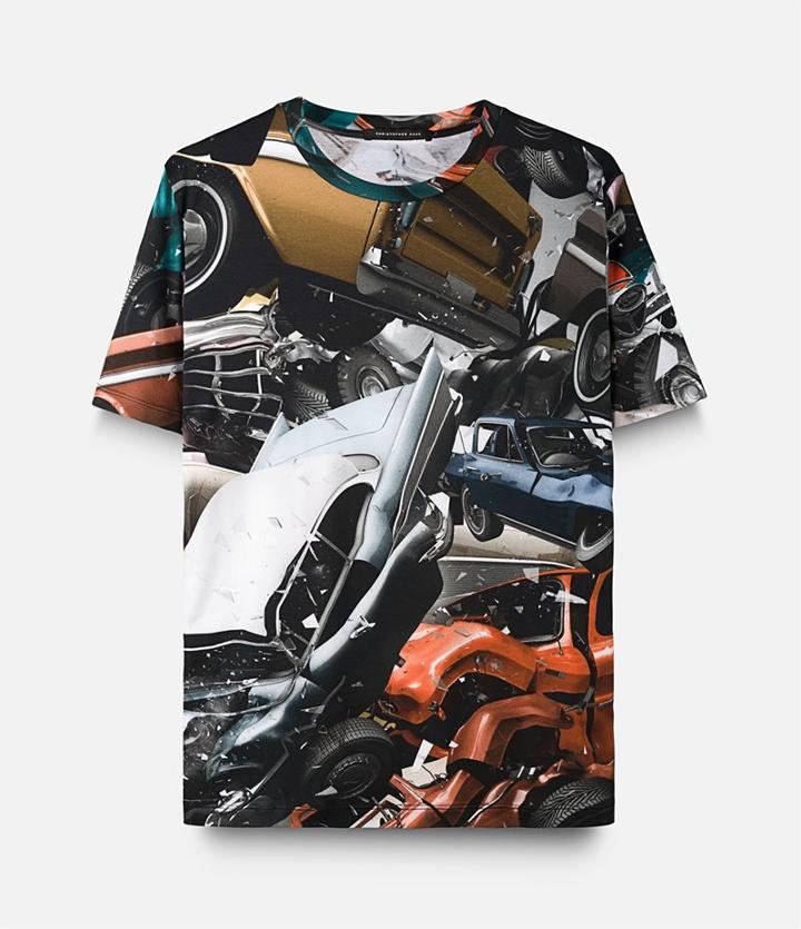 Christopher Kane Car Crash T-shirt, Men's, Size: Small, Black, Cotton
