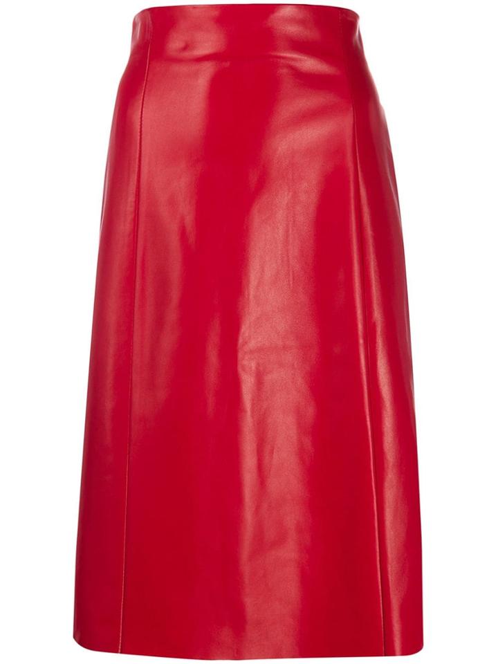 Drome High Waisted A-line Skirt - Red