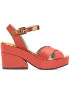 Paola D'arcano Strap Contrast Sandals - Brown