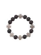 Loree Rodkin Onyx Cross Charm Bracelet - Metallic