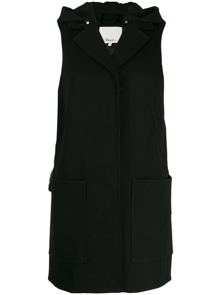 3.1 Phillip Lim Sleeveless Hooded Jacket - Black