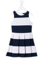Ralph Lauren Kids Striped Dress, Toddler Girl's, Size: 4 Yrs, White