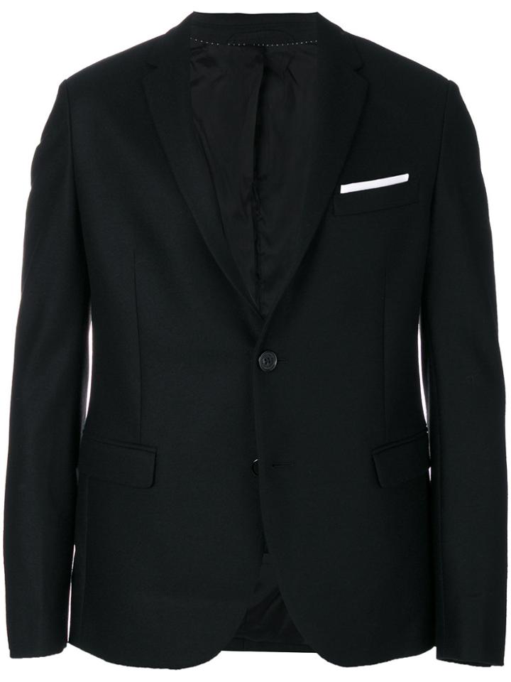 Neil Barrett Fitted Two Button Blazer - Black