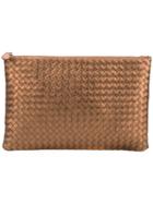 Bottega Veneta - Woven Pouch - Women - Calf Leather - One Size, Women's, Brown, Calf Leather