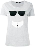 Karl Lagerfeld D1 T-shirt, Women's, Size: Medium, Grey, Cotton