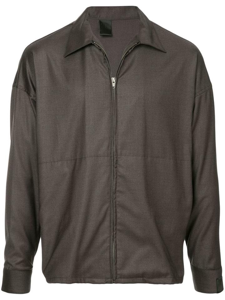 N. Hoolywood Zip Up Shirt - Grey