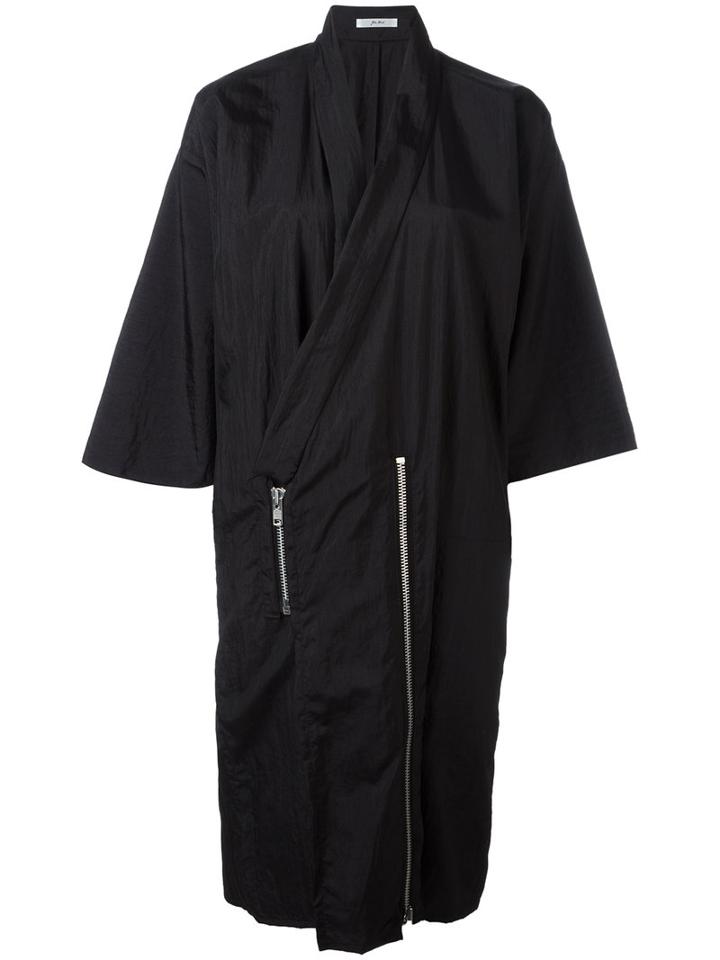 Julien David Oversized Coat, Women's, Black, Nylon