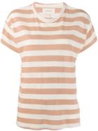The Great. Striped T-shirt - Pink