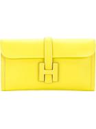 Hermès Vintage Embossed Logo Clutch, Women's