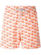 Love Brand - Turtle Print Swim Shorts - Men - Nylon/polyester - L, Yellow/orange, Nylon/polyester
