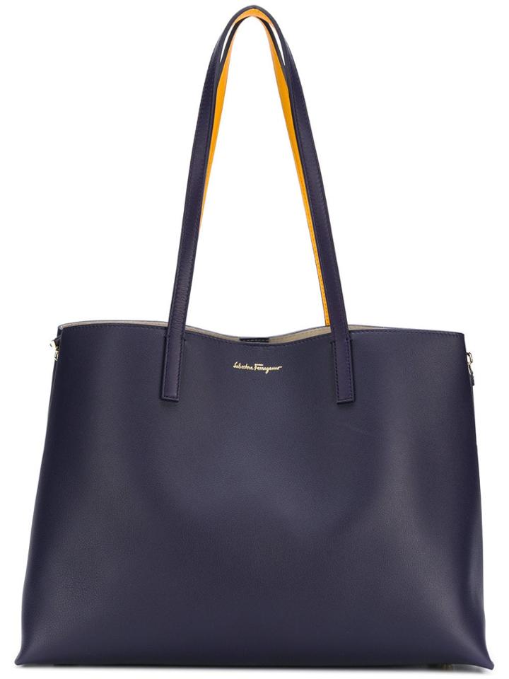 Salvatore Ferragamo Open-top Tote Bag - Pink & Purple