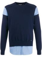 Dsquared2 Contrast Long-sleeve Sweater - Blue