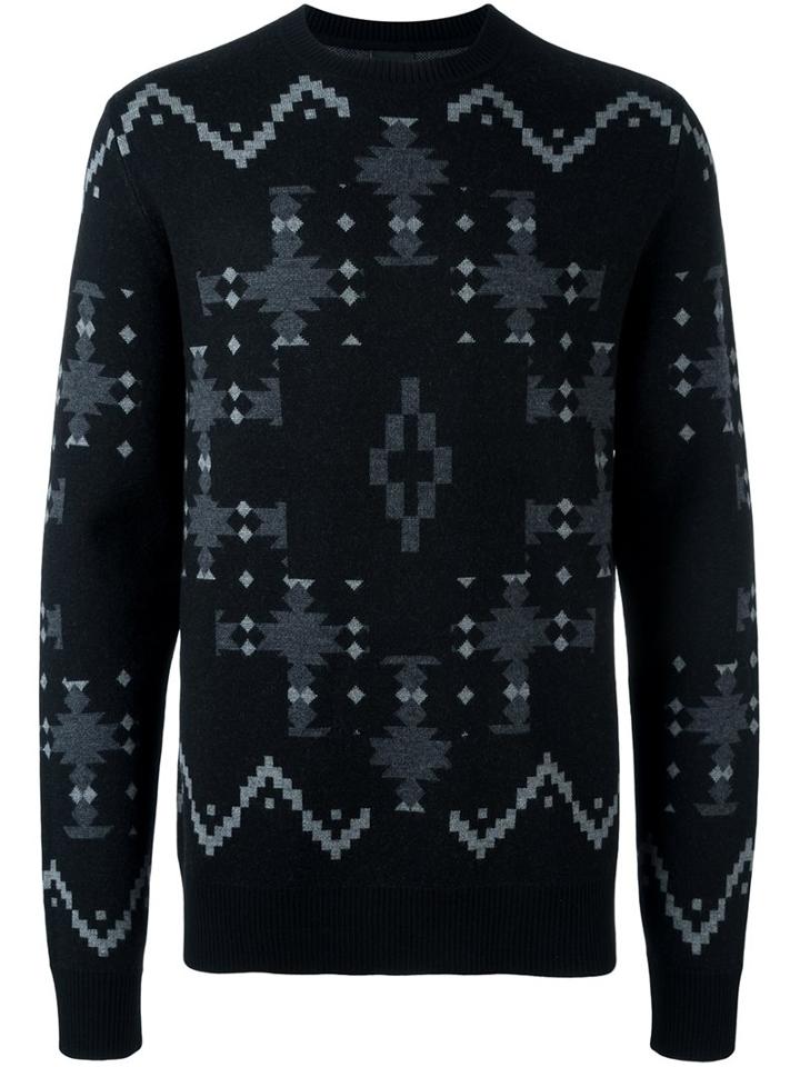 Marcelo Burlon County Of Milan 'puntiagudo' Jumper, Men's, Size: Small, Black, Wool