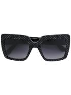 Dolce & Gabbana Eyewear Spotted Oversized Sunglasses - Black