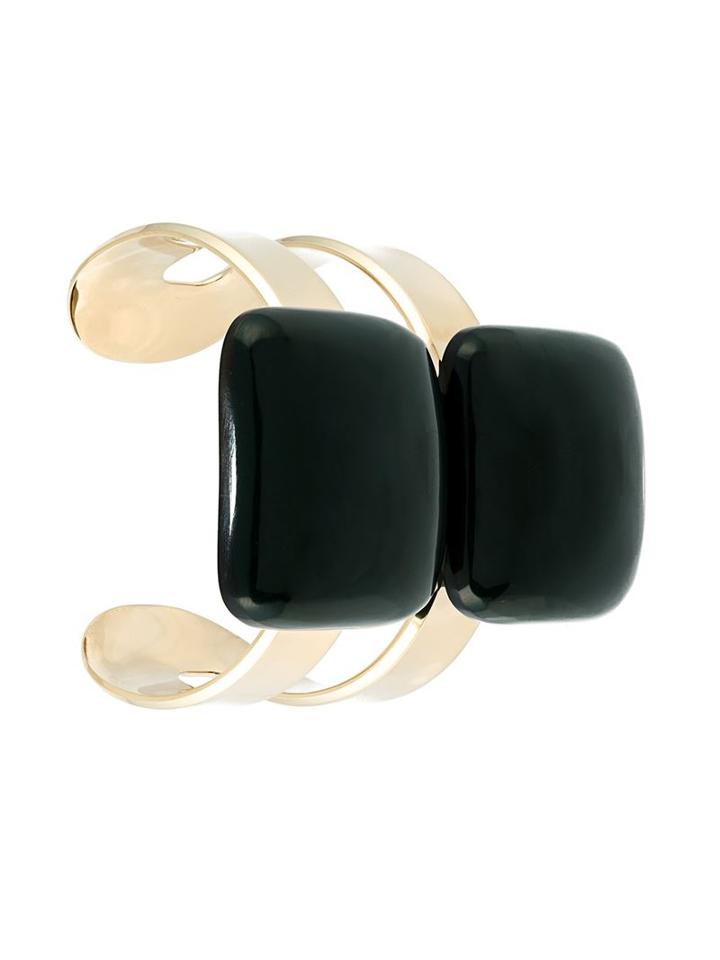 Marni Double Stone Cuff, Women's, Green, Metal Other/resin