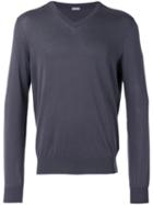 Malo V-neck Sweatshirt, Men's, Size: 54, Grey, Cotton