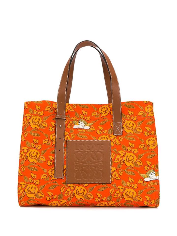 Loewe Paula's Pattern Tote Bag - Orange