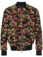 Alexander Mcqueen Reverse Jacquard Bomber Jacket - Multicolour