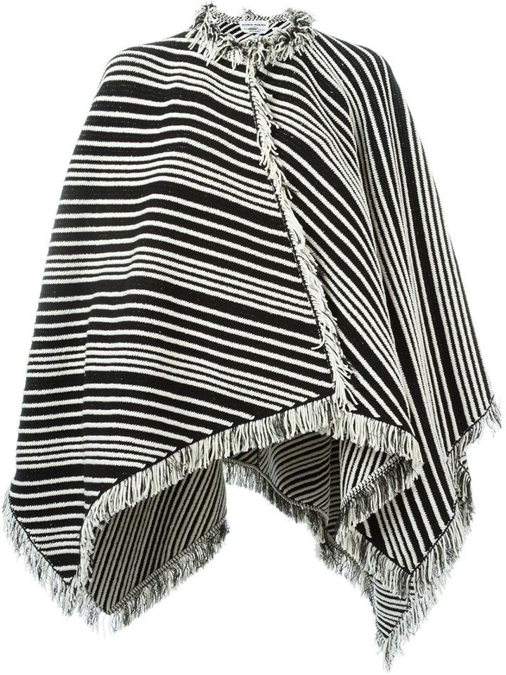 Sonia Rykiel Striped Fringed Cape