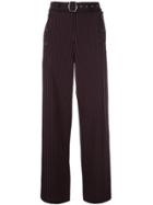 Sies Marjan Belted Striped Wide Leg Trousers - Blue
