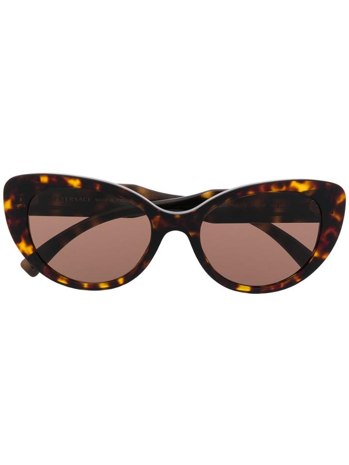 Versace Eyewear Tortoise-shell Cat-eye Sunglasses - Brown