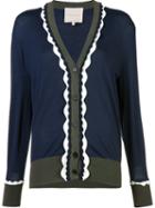 Roksanda V-neck Cardigan, Women's, Size: Small, Blue, Wool
